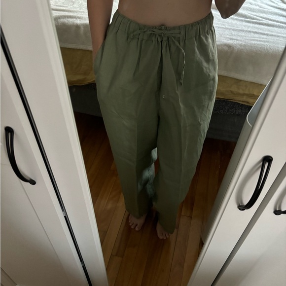 100% wide leg linen pants - Picture 2 of 3